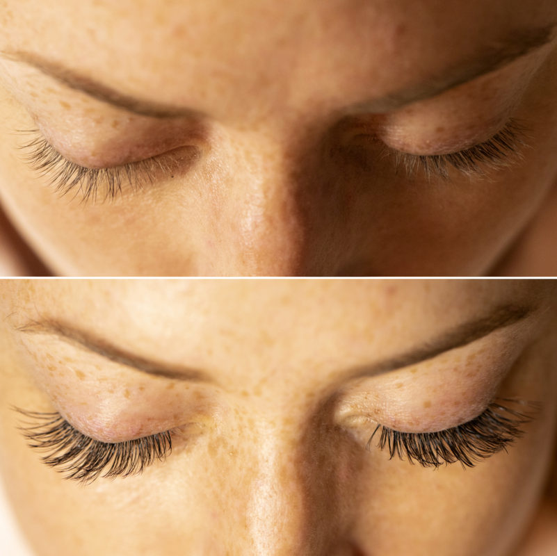 Lindas Glow Natural Sweep Eyelash Extensions Before and After
